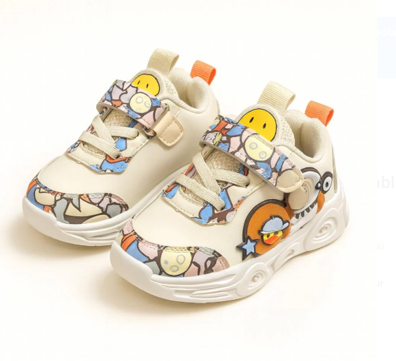 Baige Color Cute Cartoon Comfortable, Lightweight Non Slip Shoes