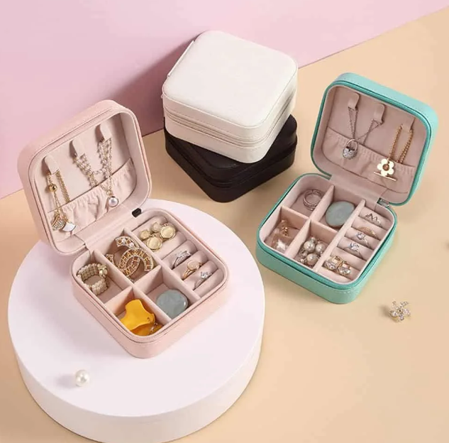 Leatherette Mini Travel Jewellery Case