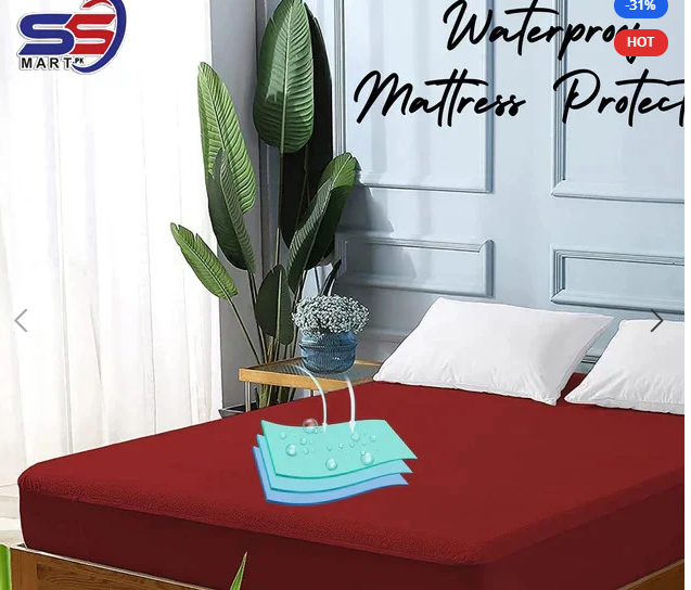 Waterproof Mattress Fitted Cover Anti Noise Anti Slip King Size Water Resistant Cover