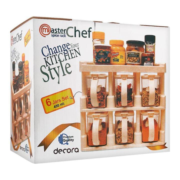 MasterChef Decor 6 Jars Spice Rack Set
